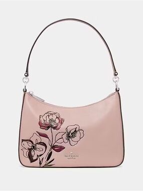 ♠️Kate Spade Margot Floral Medium Convertible Shoulder Bag, Rose Smoke Pink NWT